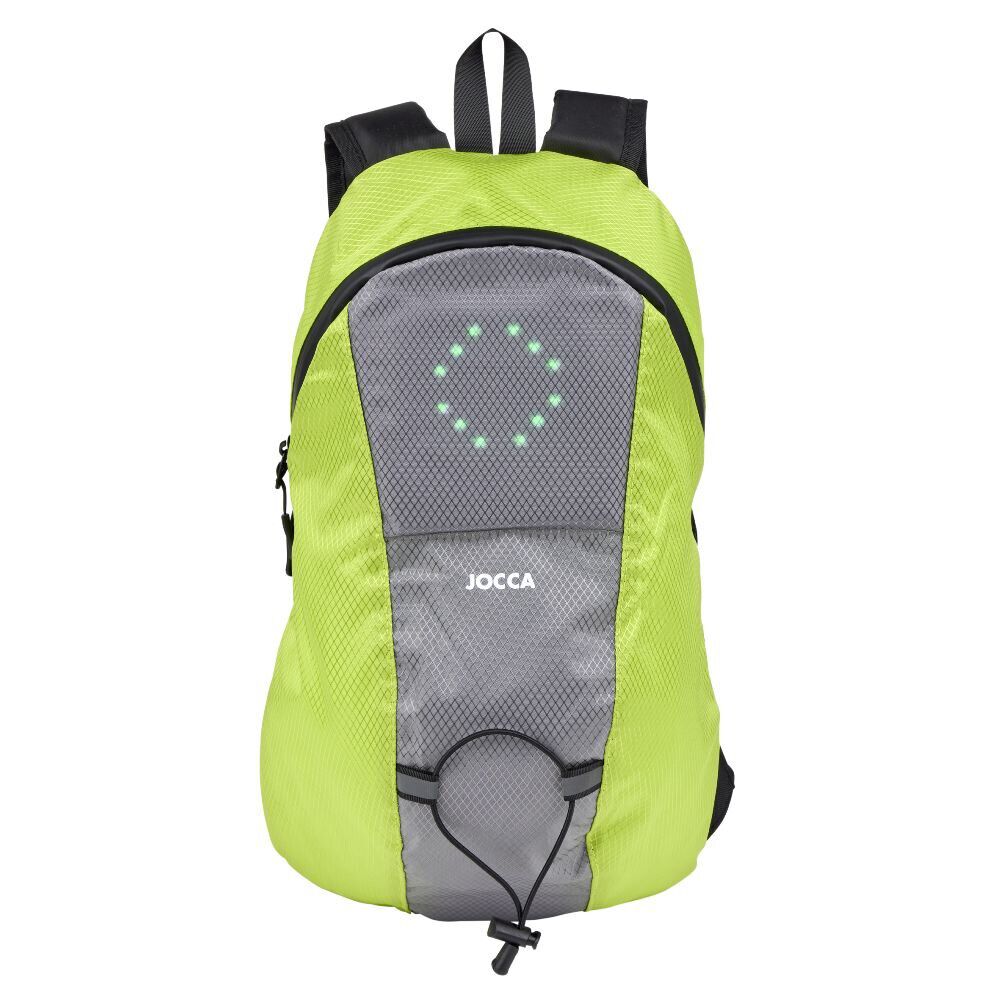 Sac à dos signalétique LED vert et gris