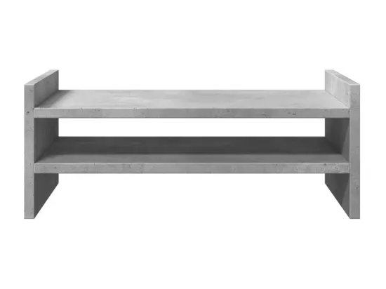 Support de moniteur gris béton 50x27x20 cm bois d'ingénierie