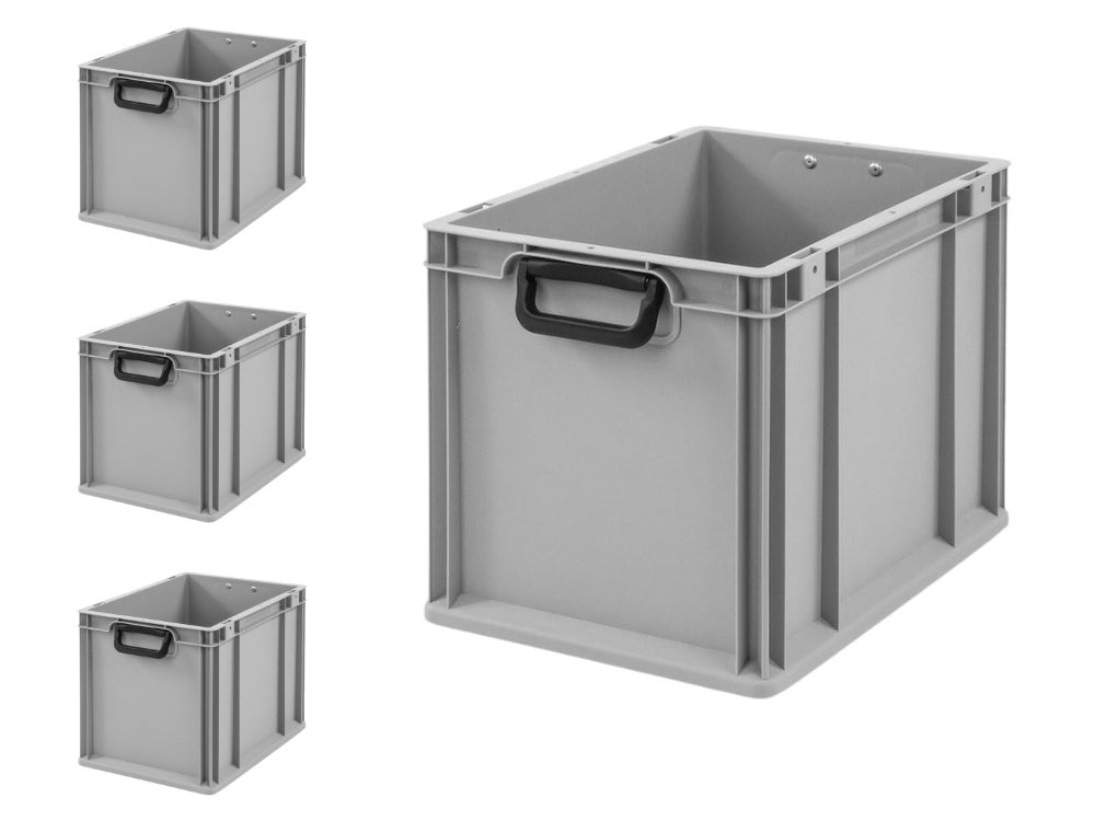 PROREGAL Value Set 4x Eurobox Nextgen Portable Duo HxBxD 32 x 30 x 40 cm 30 Liter Euro Container Transportbox Stapelbare Container
