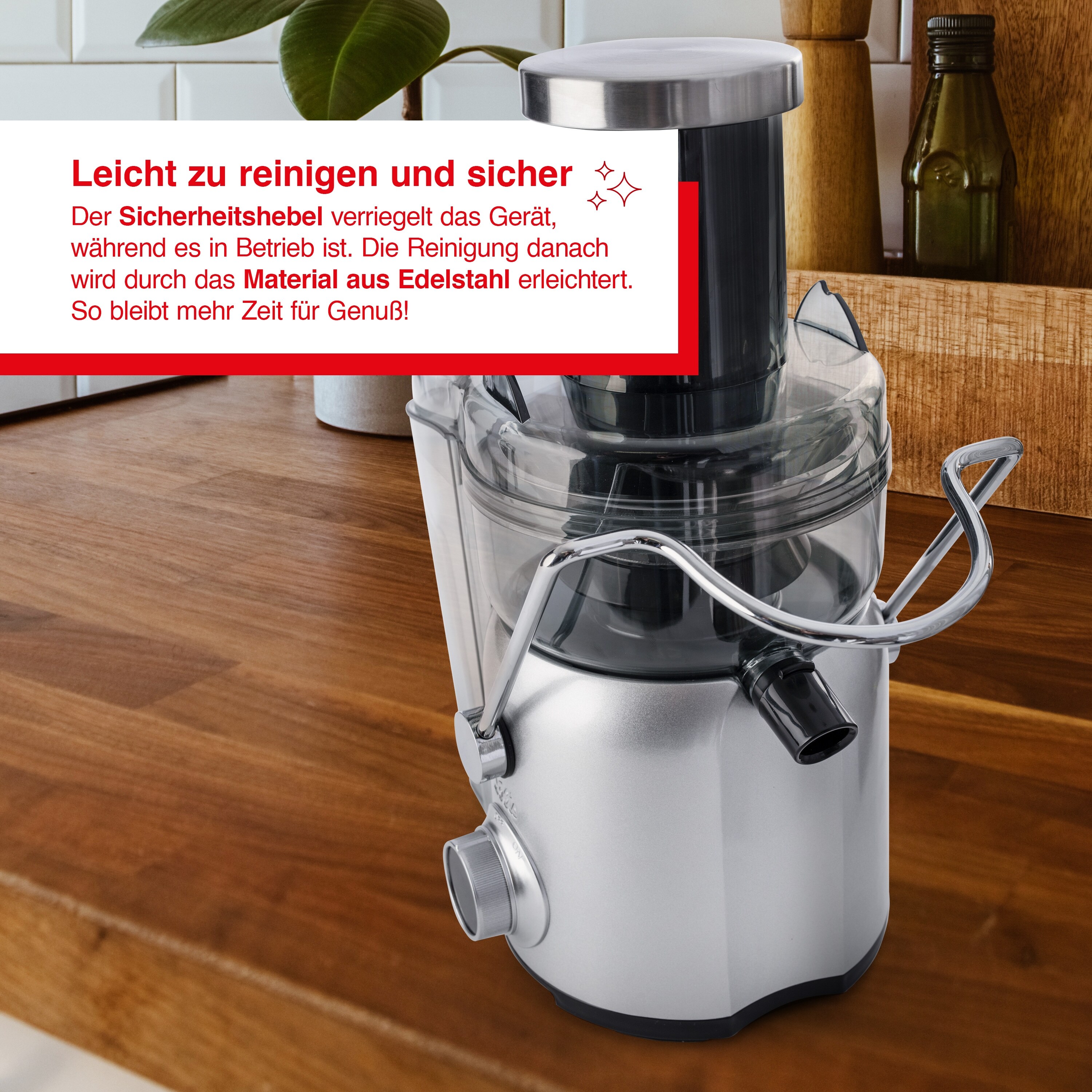 Solis Entsafter, Saftpresse, 1200 W 3 Stufen Saftbehälter 16.000 U/min
