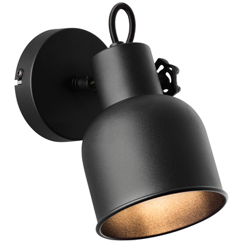 Brilliant wandspot Rolet 1-lichts zwart