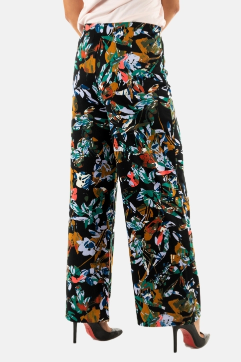 pantalons ichi kate print 202169 multi collage flower