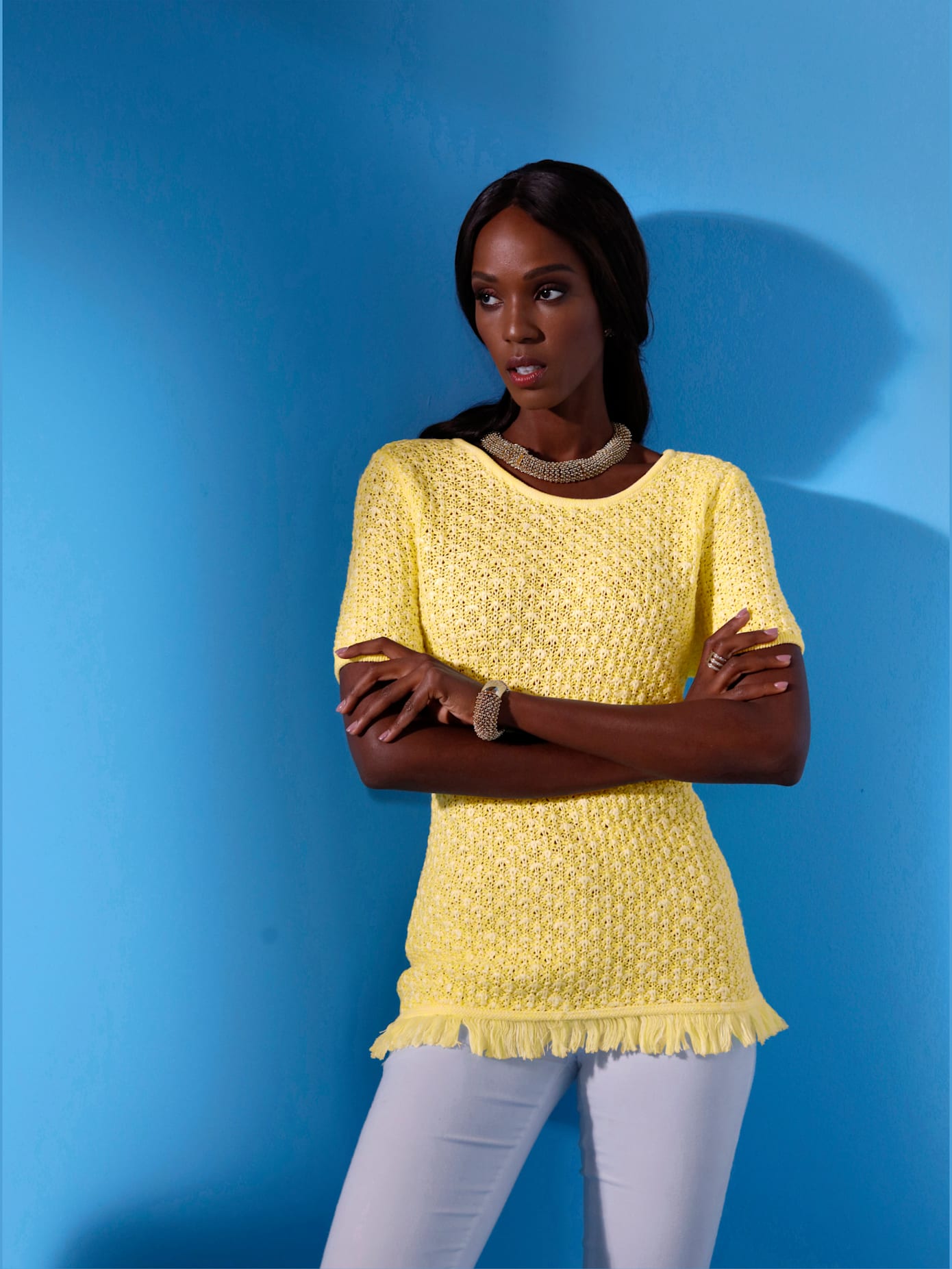 Pull tricot bouclé