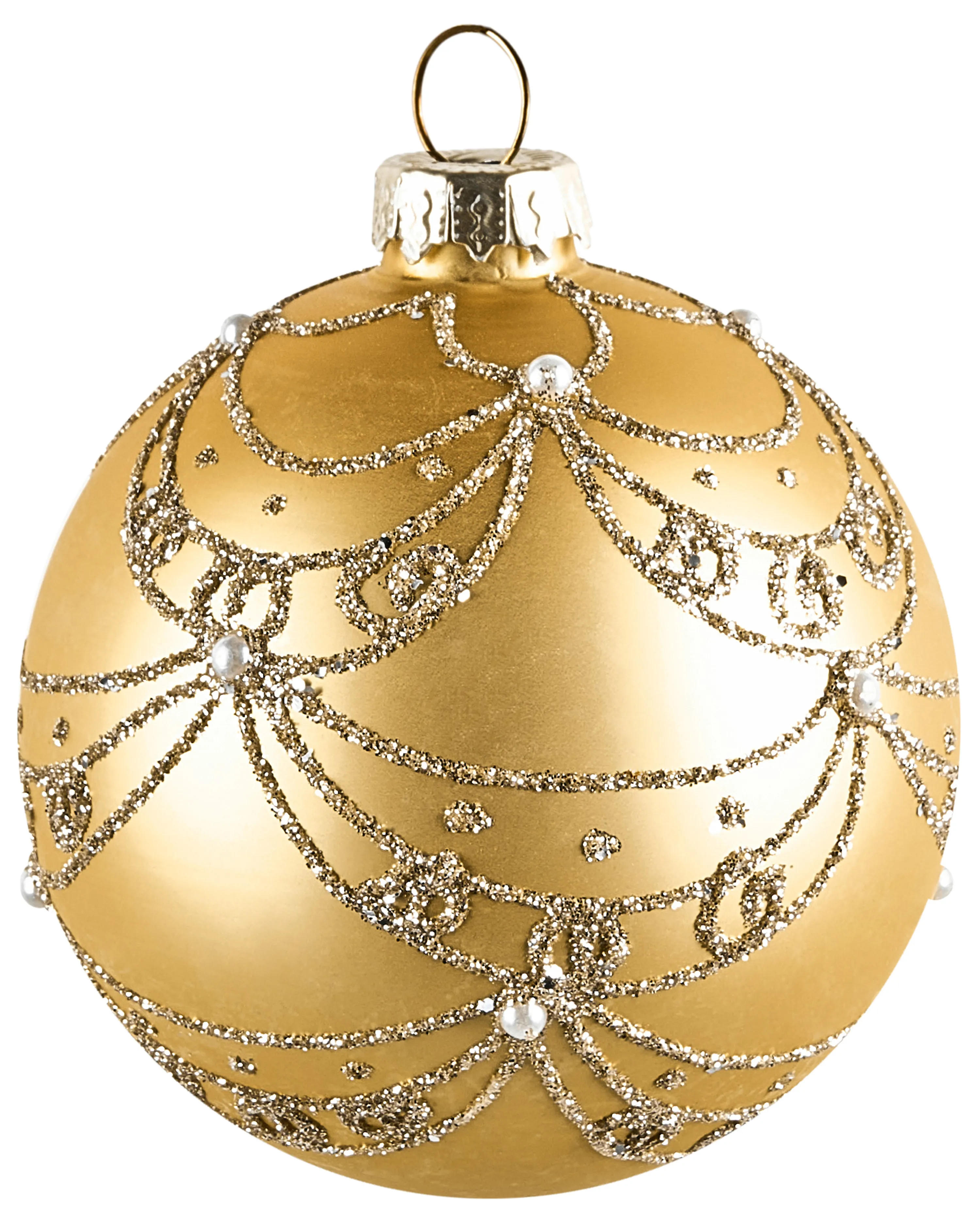 Set van 35 kerstballen ICEDROP Glas Blauw/goud
