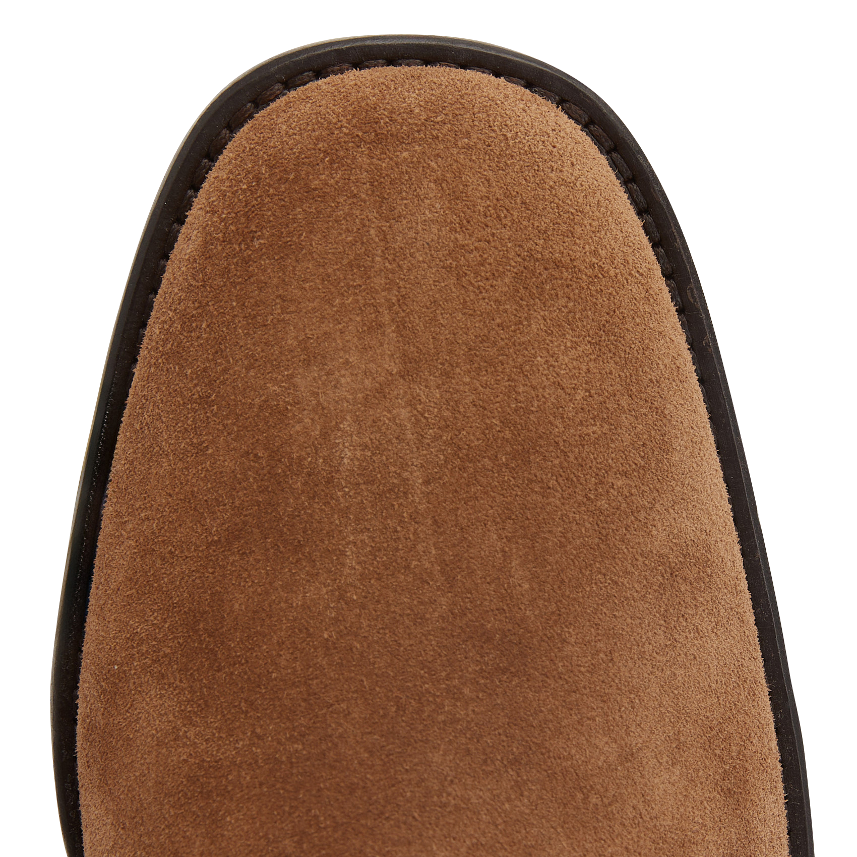 CARMA 45 - Botte western à harnais en cuir velours | Marron