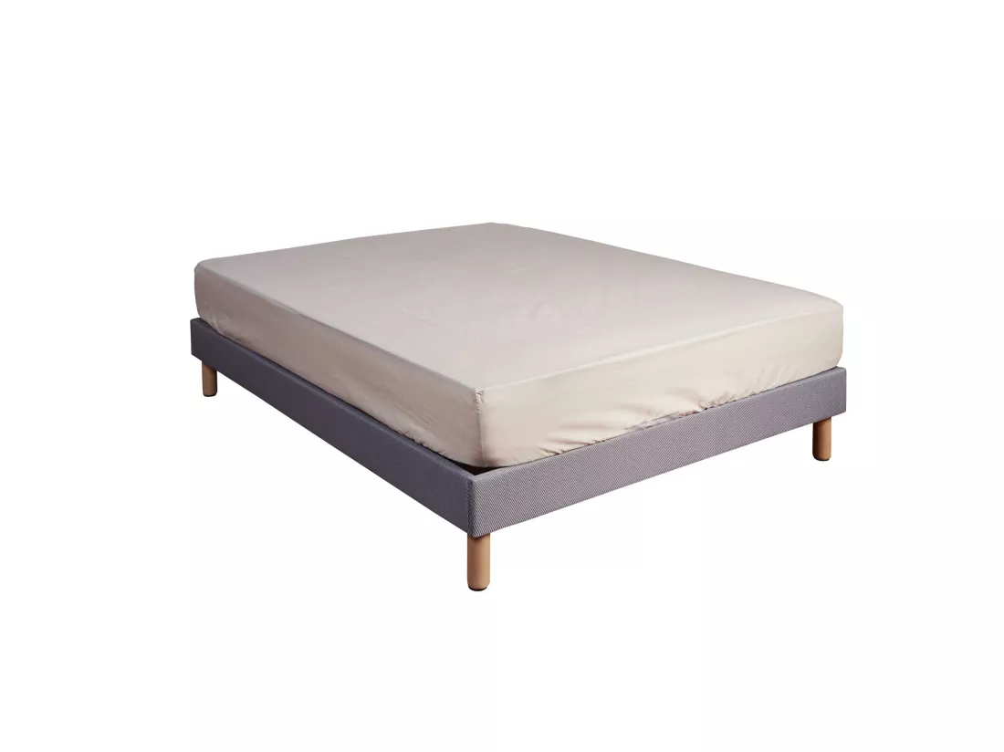 Drap housse 100% coton seigle - bonnet 27 cm 90x190