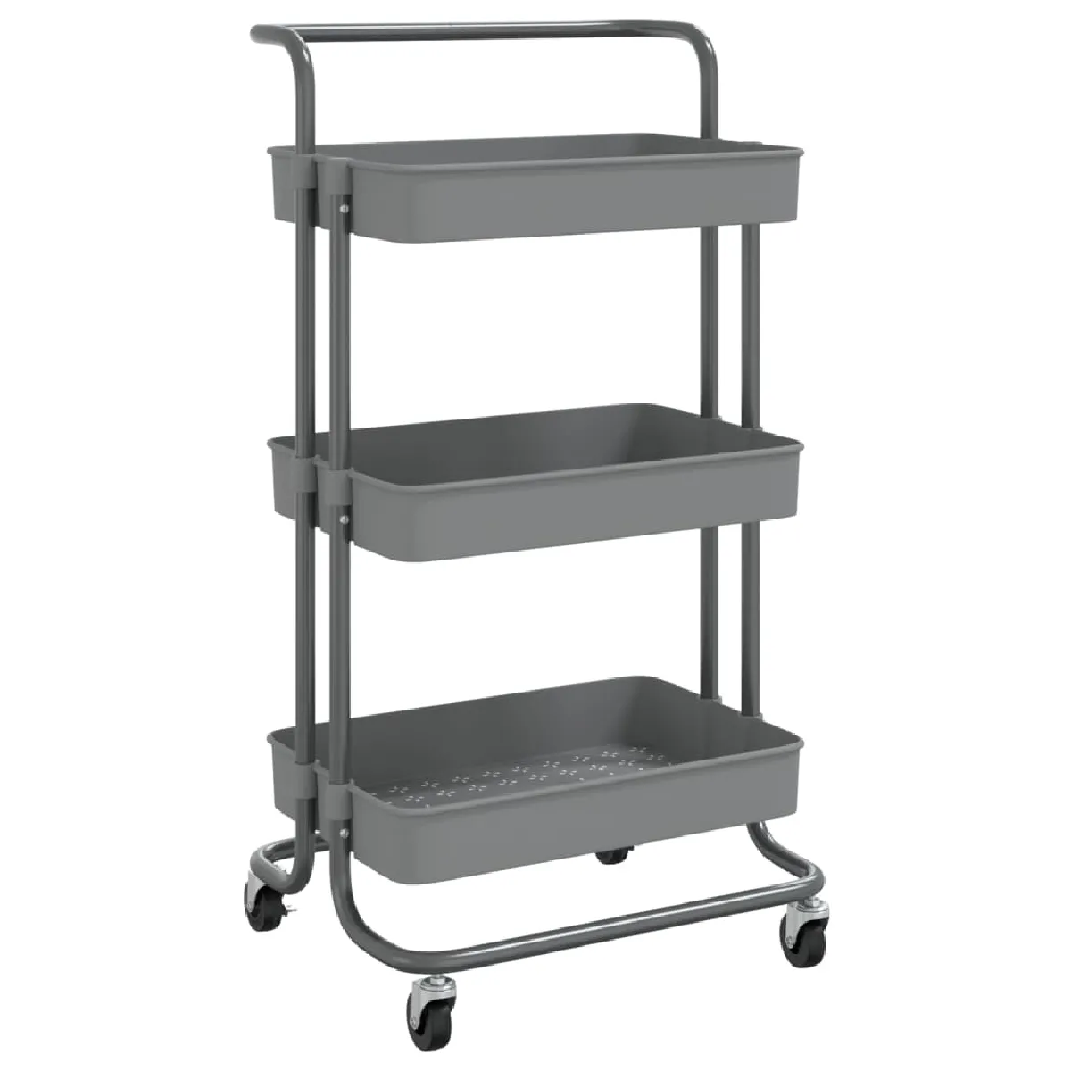 vidaXL Chariot de cuisine - Gris
