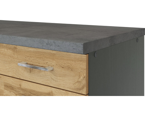 Held Furniture Onderkast met draaideur Sorrento BxDxH 100x60x86 cm Licht Eiken Mat Plat verpakt Omkeerbaar Scharnier (links of rechts te monteren)