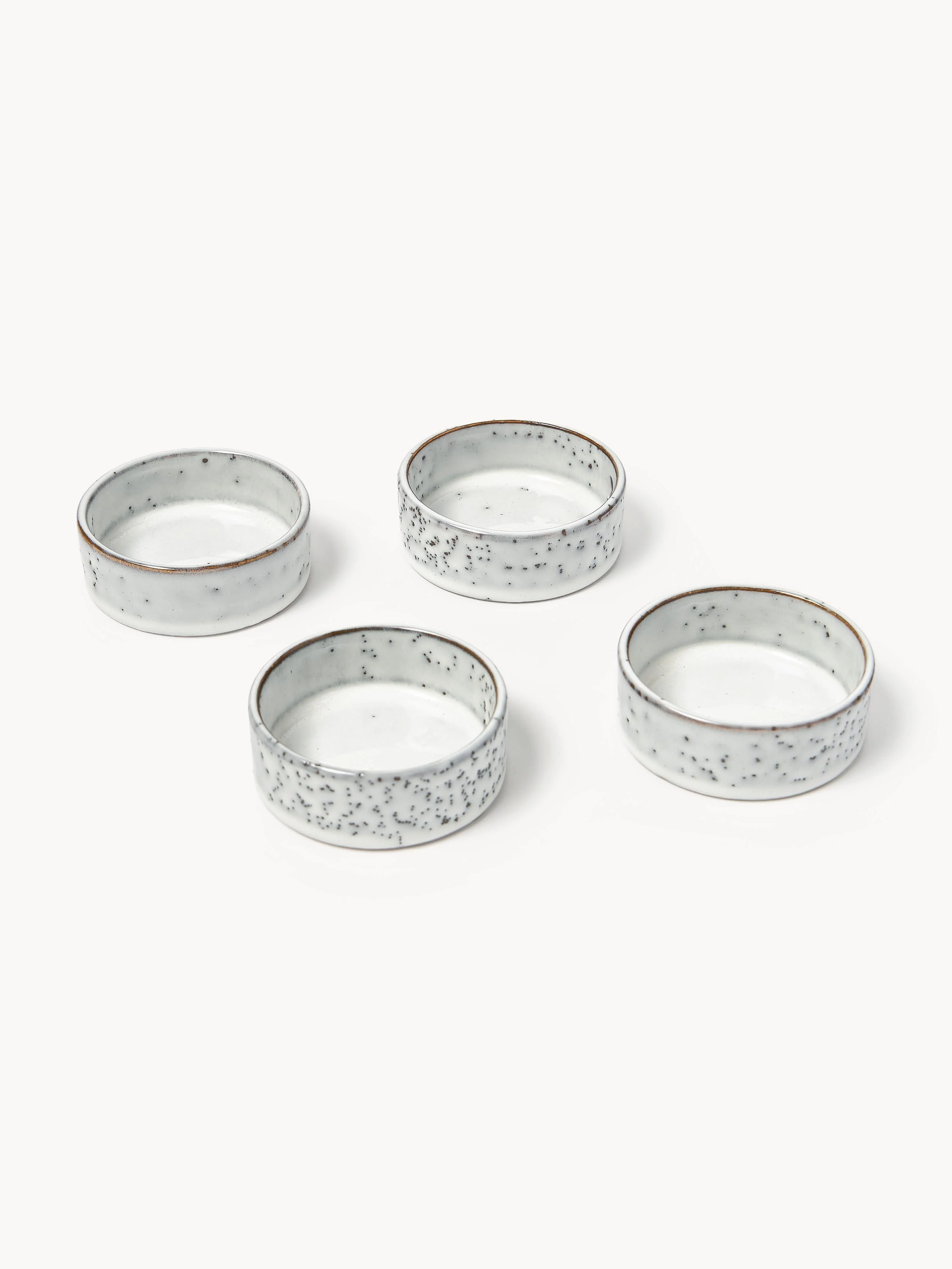 Handgemaakte dipschalen Nordic Sand, 4 stuks