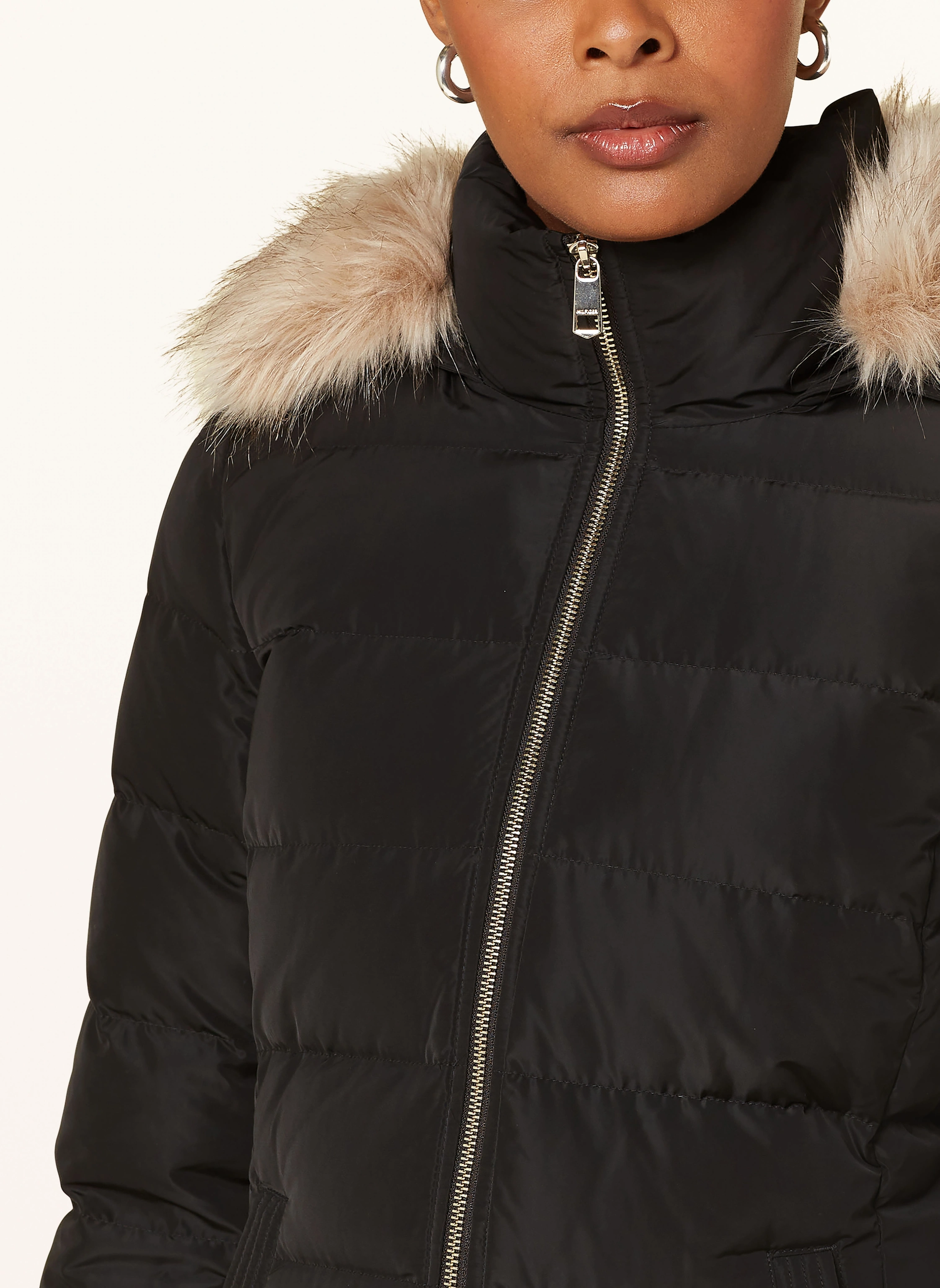 TOMMY HILFIGER Daunenmantel HERITAGE DOWN TYRA mit abnehmbarem Kunstpelz