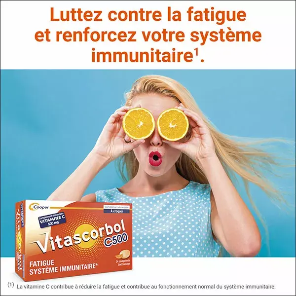 Vitascorbol Vitamine C 500mg 24 comprimés à croquer
