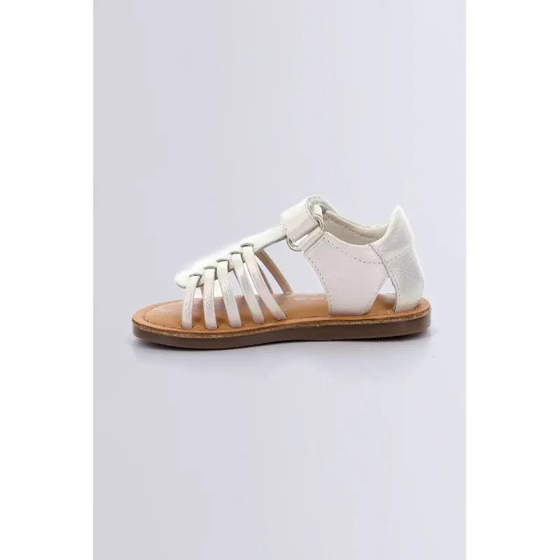 Divslim Blanc irise SANDALES Cuir Fille