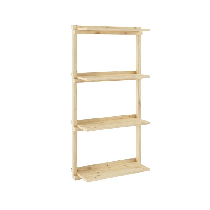 Karup Design - Groove Wandregal, Narrow, H 120 x 66 cm, Kiefer natur