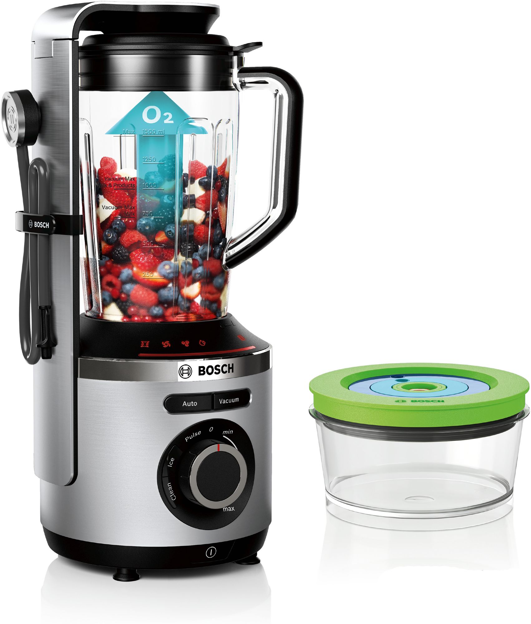 Liquidificador a vácuo VitaPower Série 8 | 1000 W em aço inoxidável MMBV622M