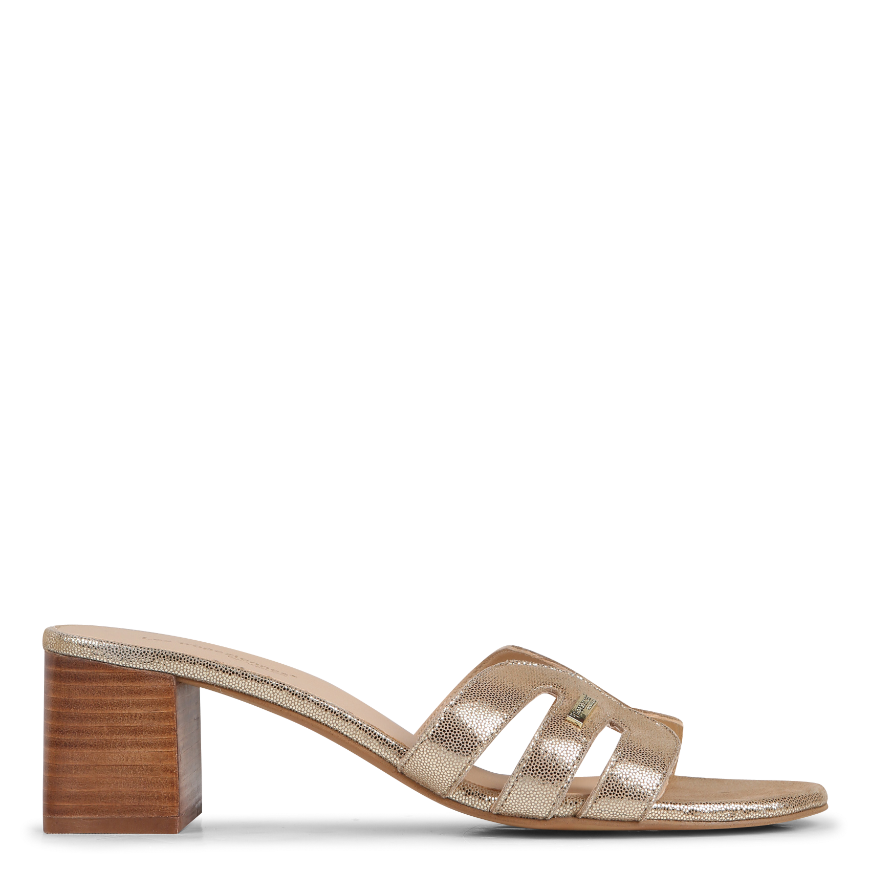 LIVIA - Sandales à talons en cuir | Doré