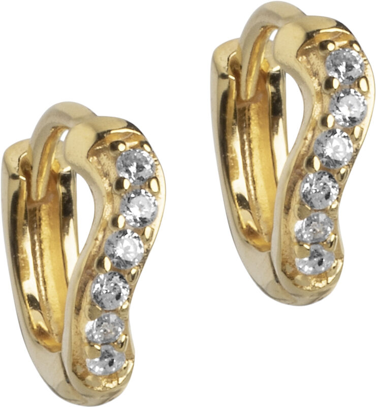 ENAMEL Copenhagen Hoops, Sparkling Curve Small Clear cz