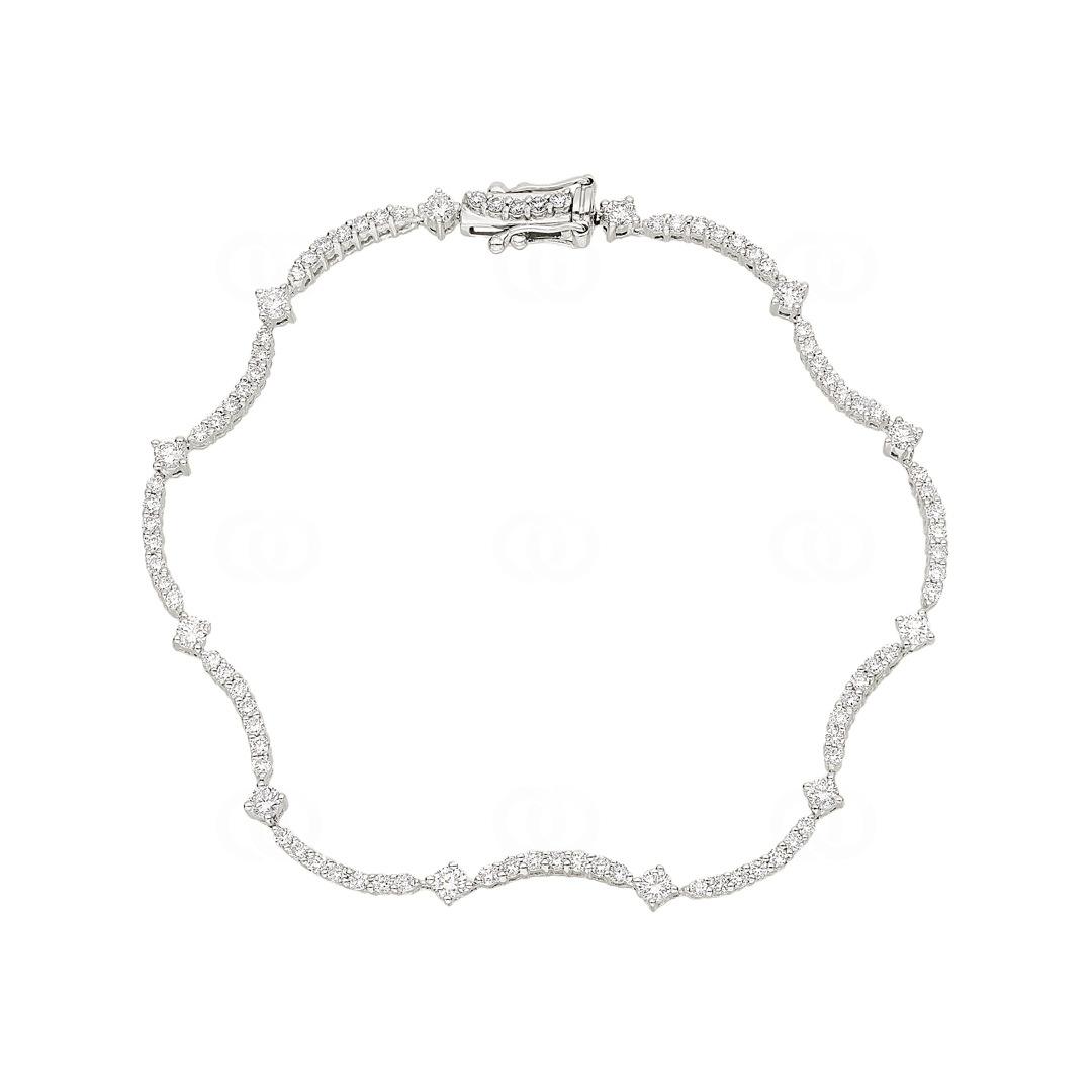 1.75 Karat Diamantarmband 750/18 K Weissgold