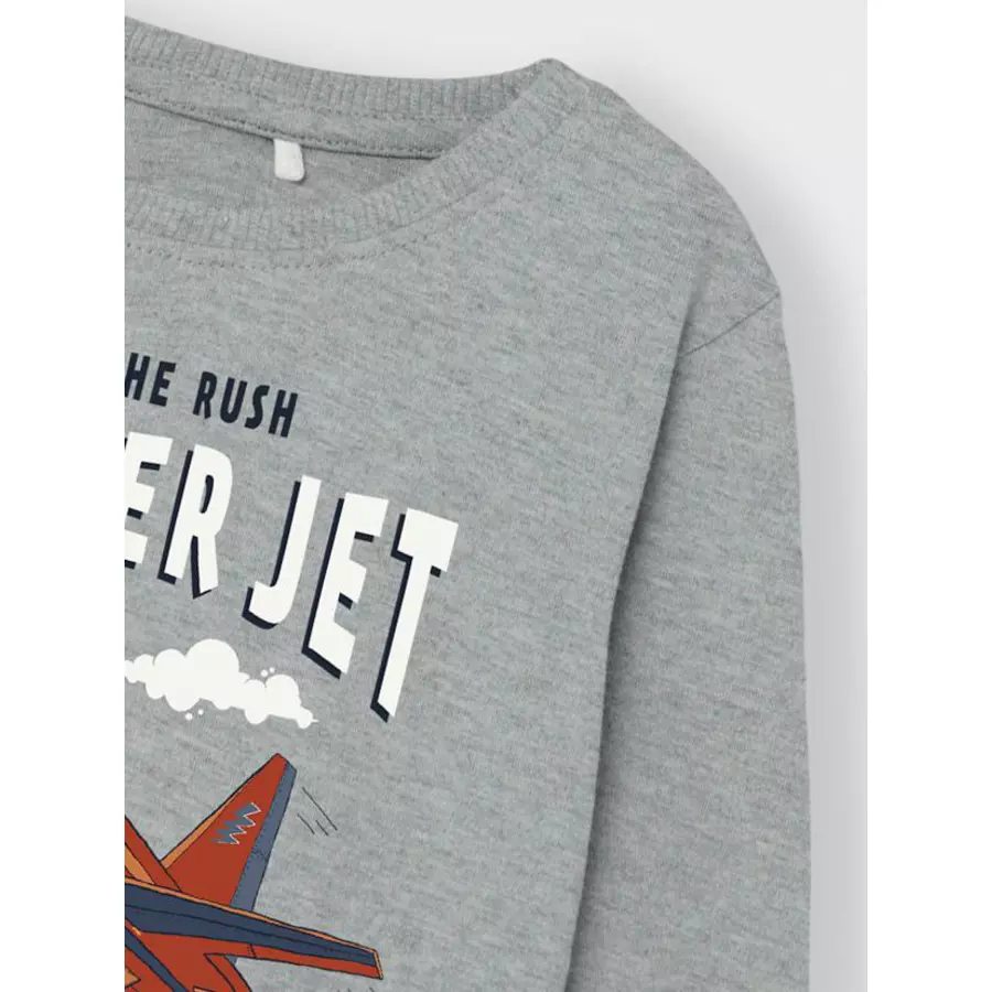 name it Langarmshirt Nmmvictor Grey Melange