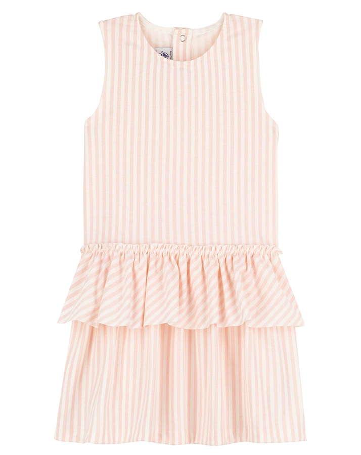 Kleid STREIFEN in rosa/weiß