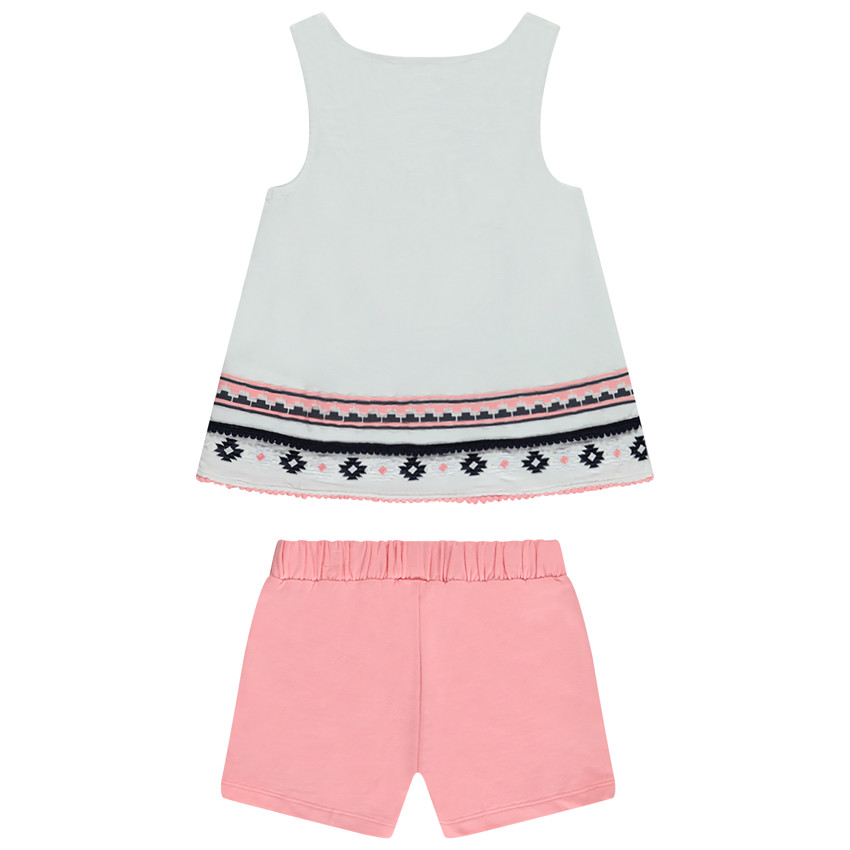 Ensemble débardeur fantaisie Minnie  avec broderies + short pour fille
