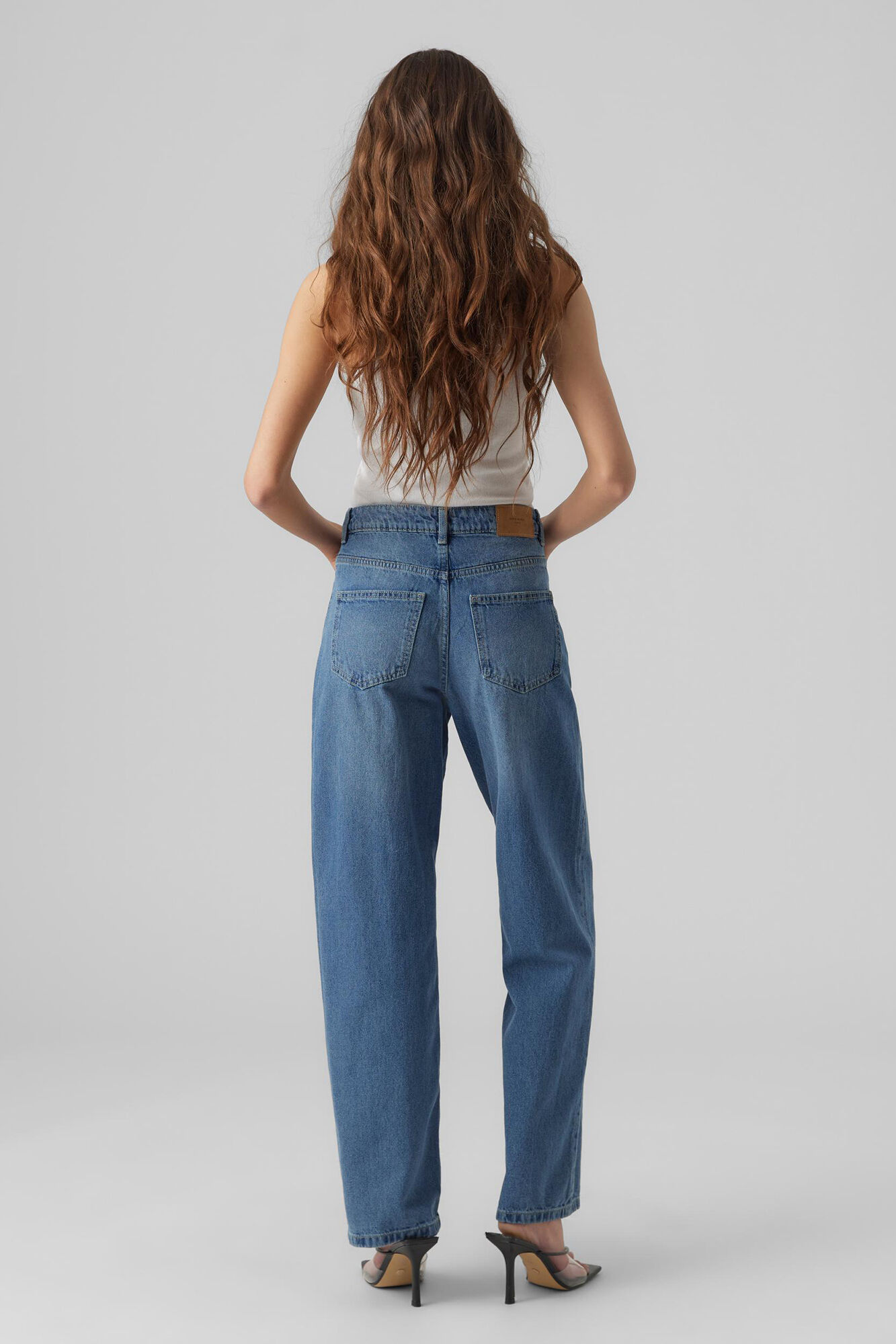 Calça jeans folgada - Azul