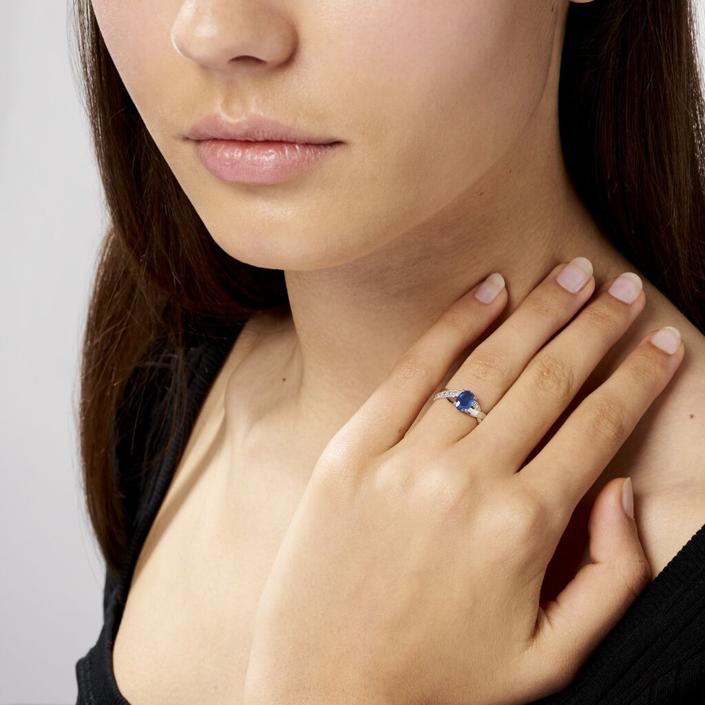 Bague Candice Or Blanc Saphir