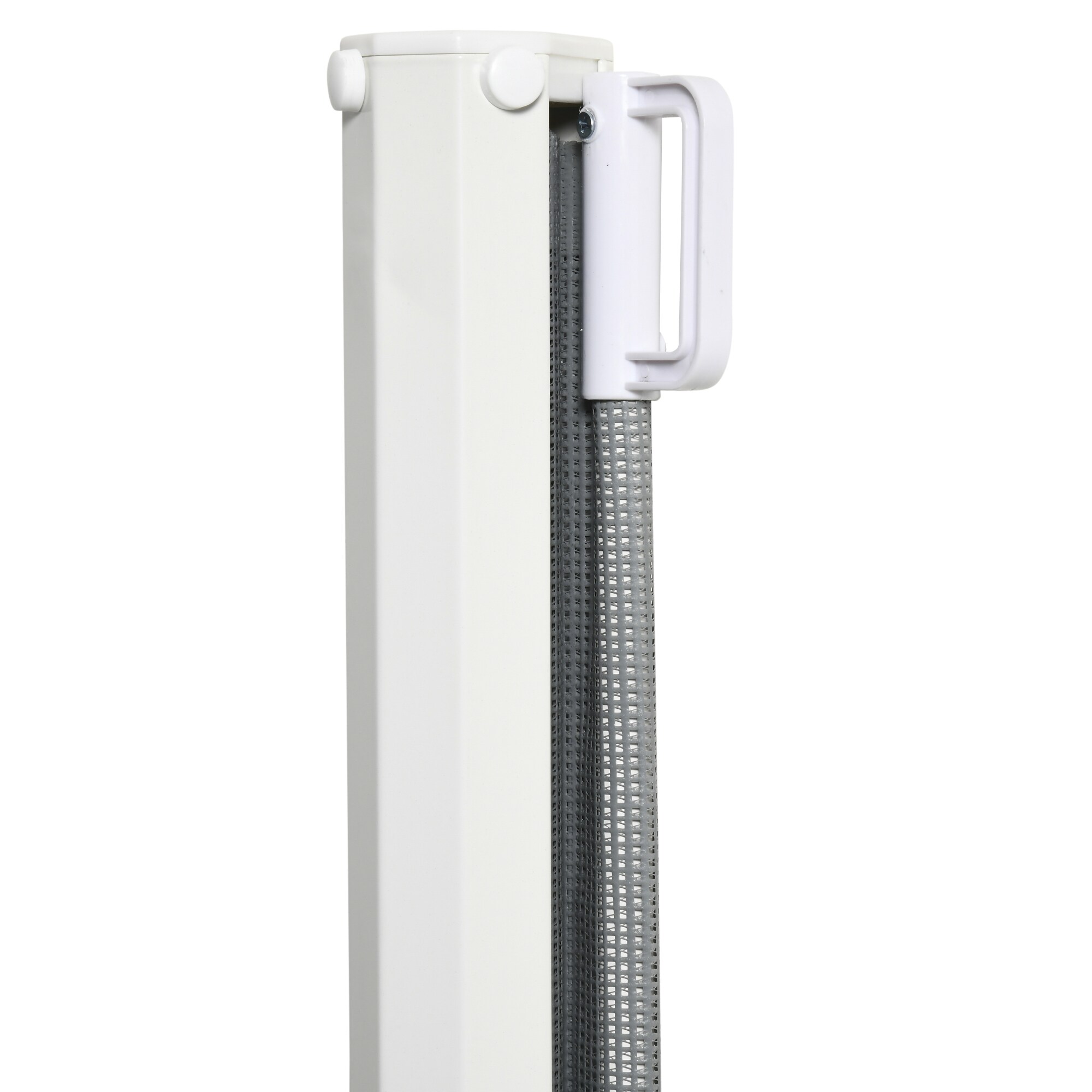PawHut Hunde-Trennwand mit automatischer Aufrollenfunktion grau 5,5–115L x 5,5B x 82,5H cm
