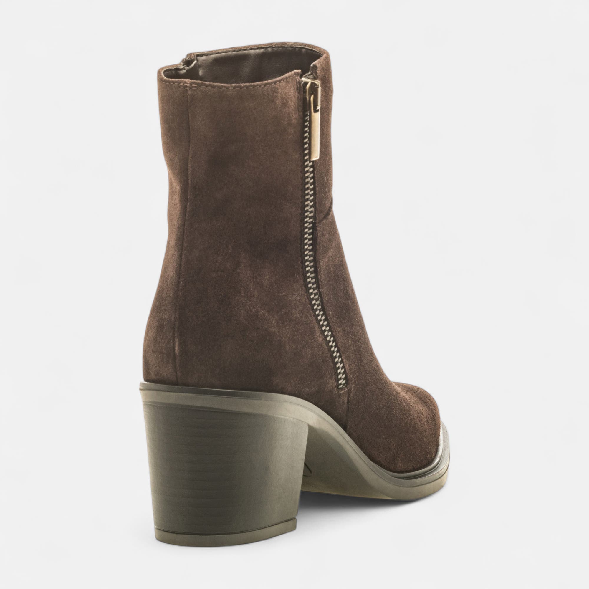 Bottines à talon Femme en cuir marron