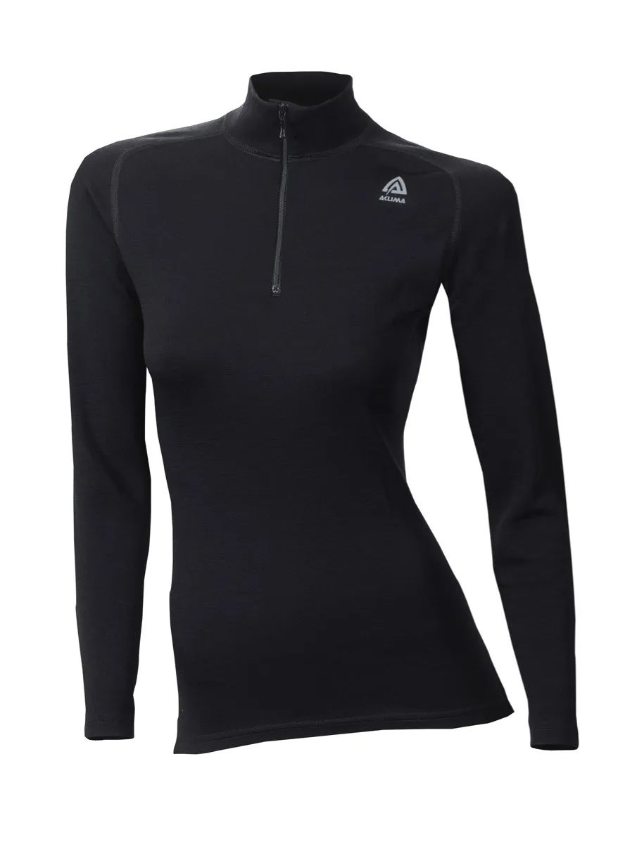 Aclima Women's WarmWool Mockneck Jet Black