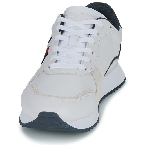 Tommy Hilfiger - RUNNER EVO LEATHER - Blanc / Rouge / Beige