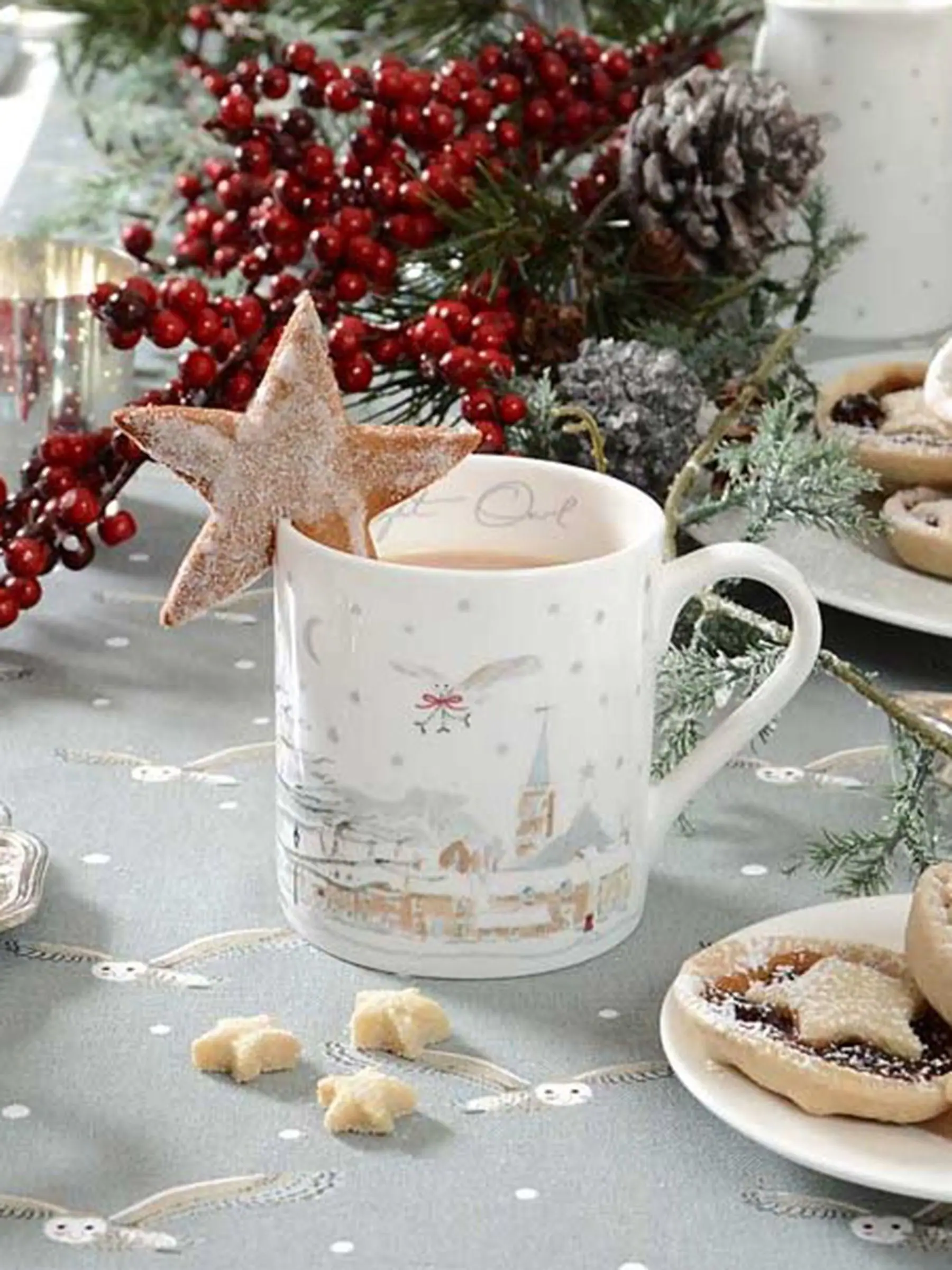 Sophie Allport Night Owl Village Scene Mug