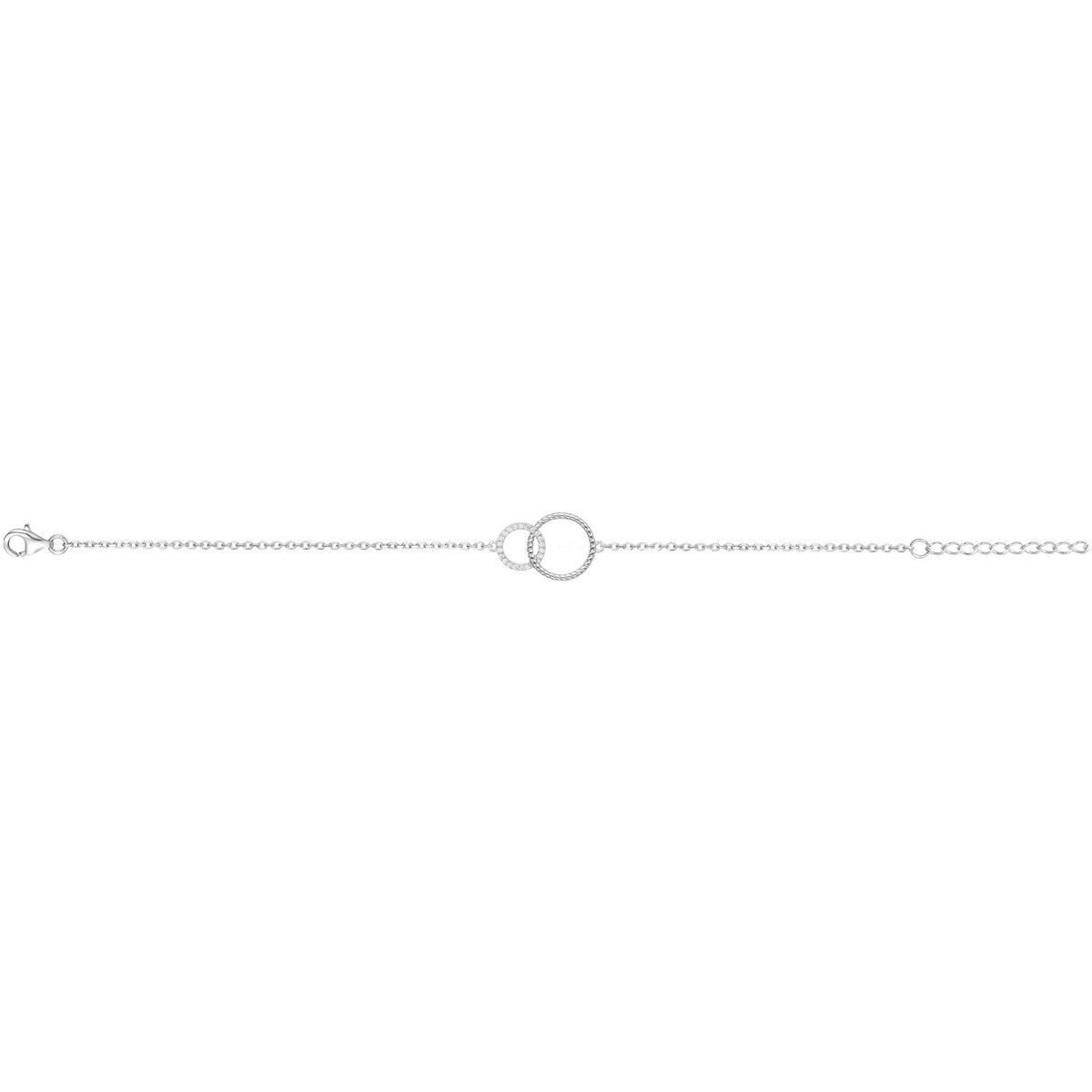 Bracelet en Argent avec oxyde de zirconium blanc