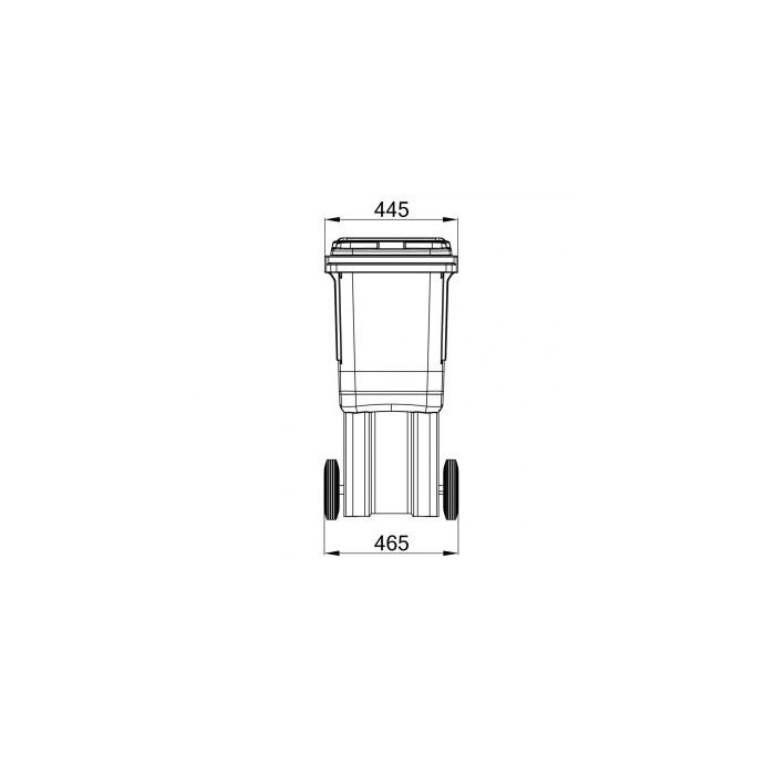 Afvalcontainer 60 liter grijs (7422247639615)