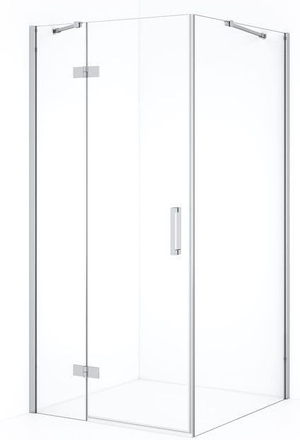 Diamond Douchecabine | 100x90 cm Chroom Helder glas Draaideur Rechthoek