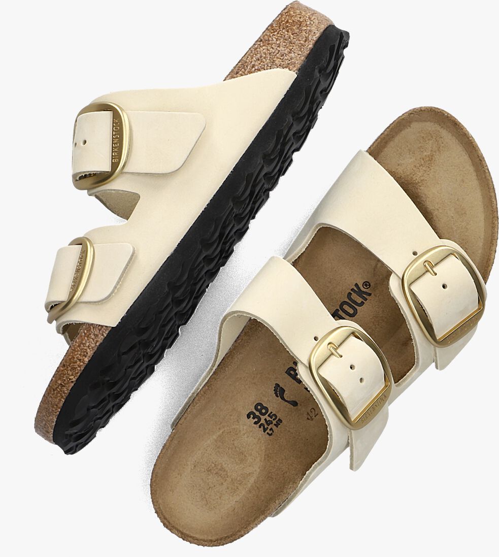 witte birkenstock slippers arizona big buckle dames