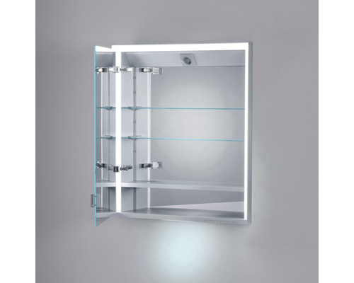 KEUCO Royal Lumos spiegelkast, 65 x 16,5 x 73,5 cm, zilver, 1-deurs, LED, IP24, inbouw, 722