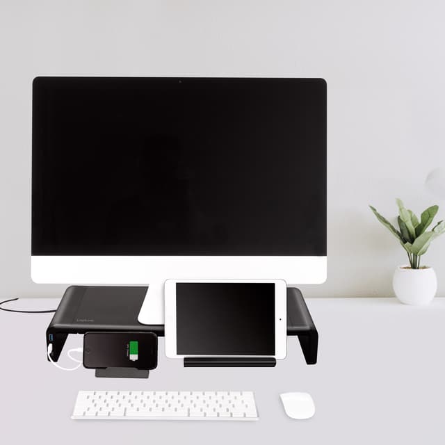 Skærmstativ 63 cm med USB-hub 3-port