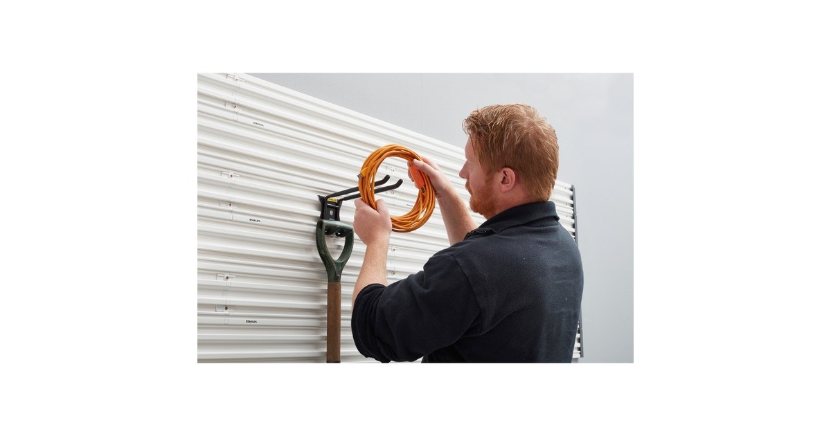 StanleyTrack Wall - Dubbele haak houder  (Zwart)