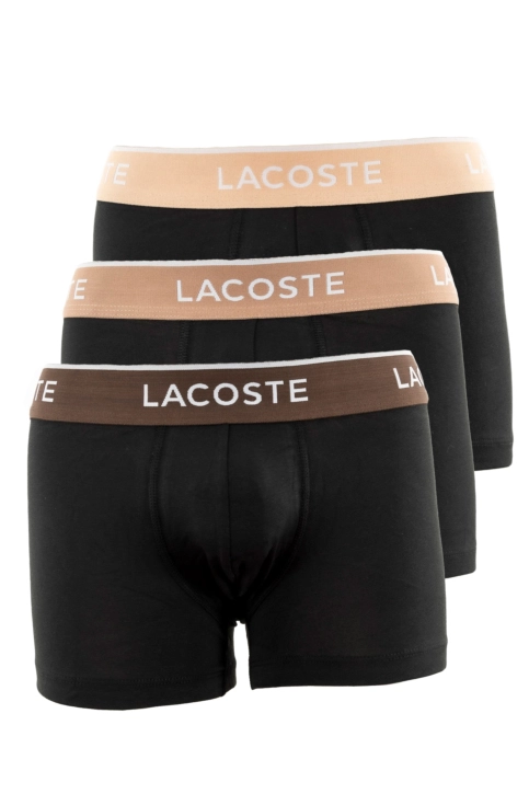 Calecons et slips lacoste 5h3401 i3w noir/biscuit-baguette-gru