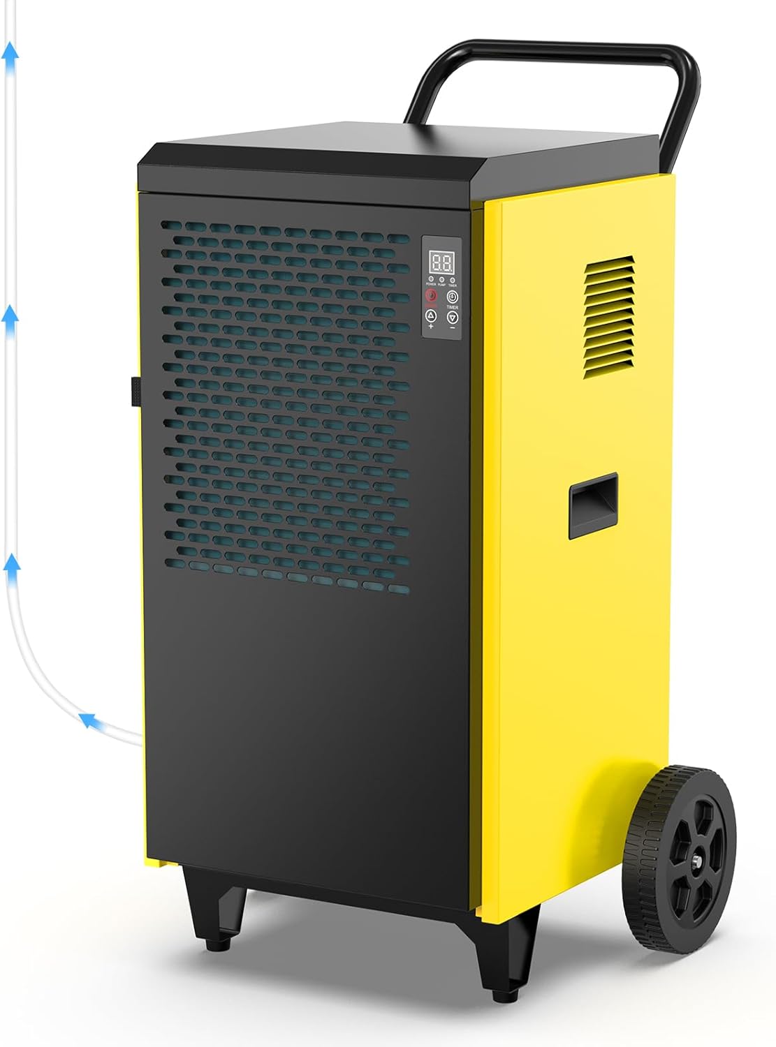 Bautrockner Luftentfeuchter Keller 70 L/Tag mit Integrierte Pumpe - Fläche 200 m²/500 m³ - 24Hr Timer Innenbereich Trocknungsgerät für Große Räume