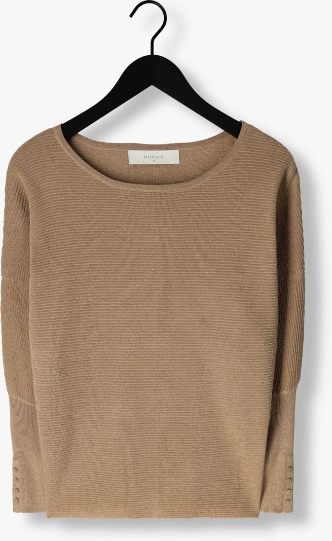 NUKUS camel nukus trui batwing pullover lurex