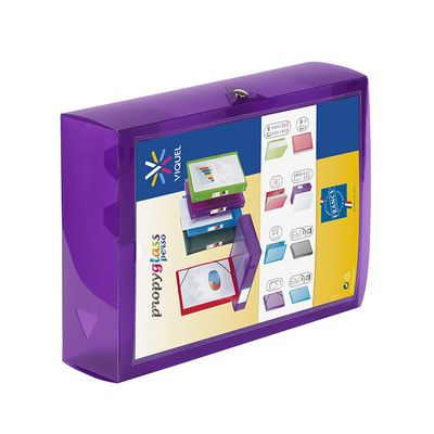 Viquel Propyglass - Boîte de classement personnalisable - dos 80 mm - disponible dans différentes couleurs
