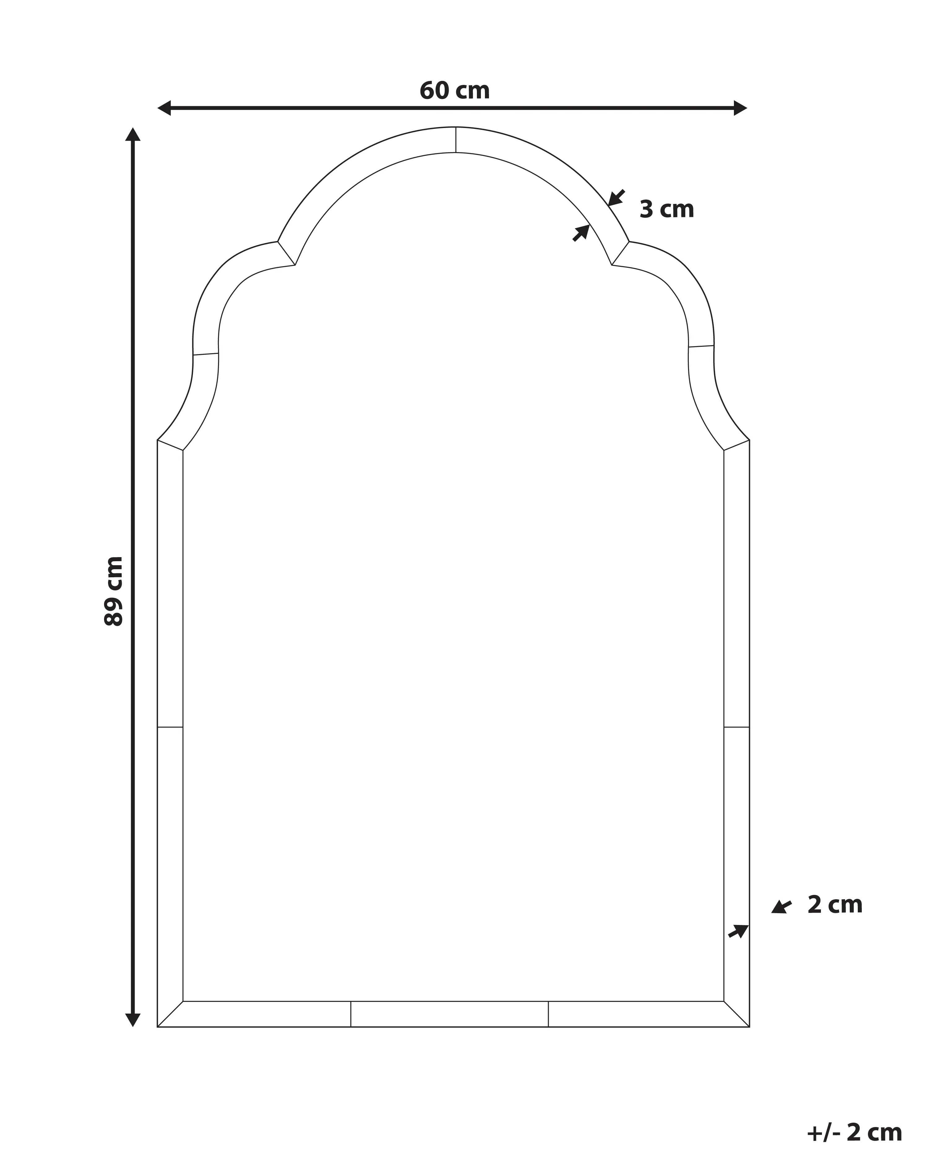 Wandspiegel NORVILLE 60 cm 89 cm Koper