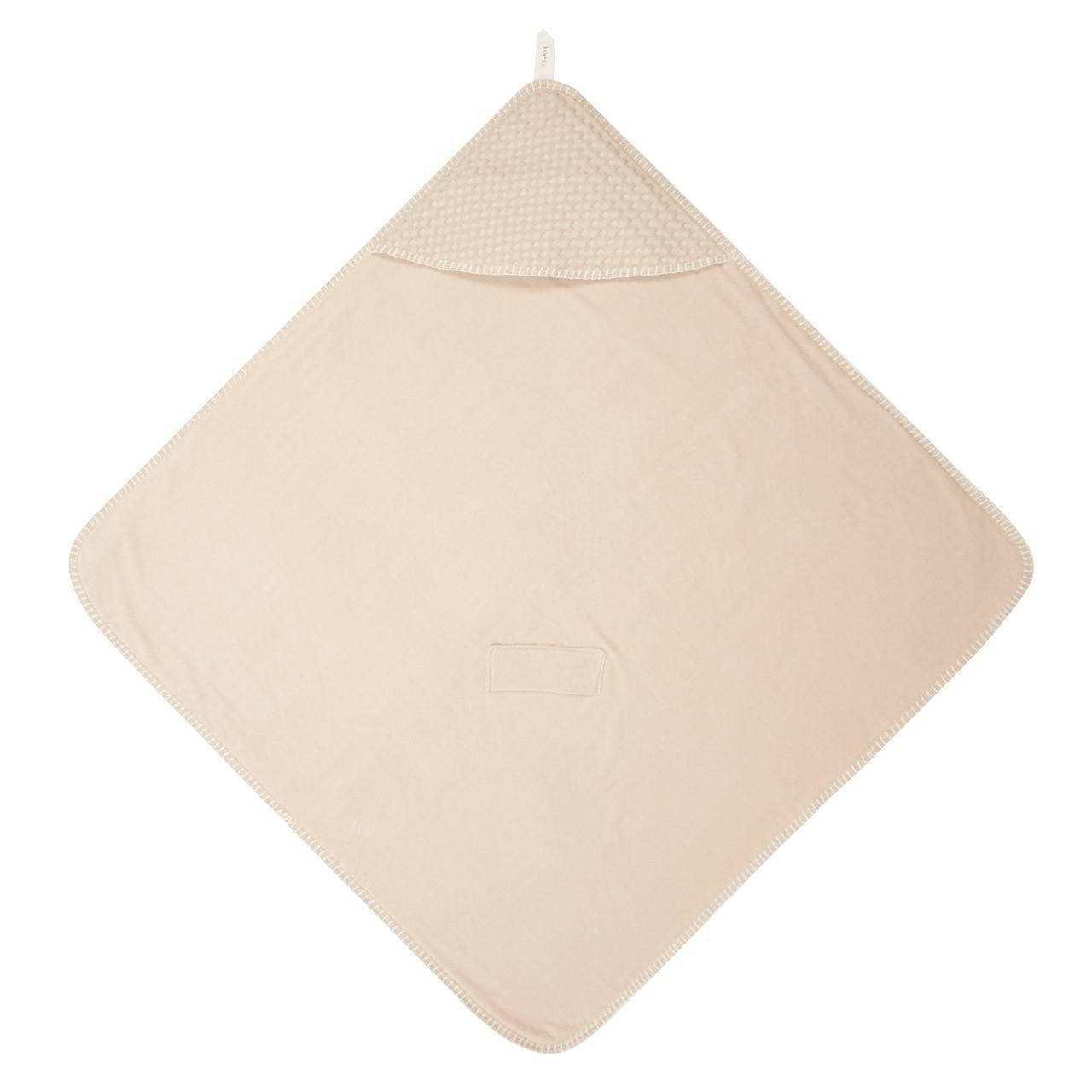 Koeka Antwerp omslagdoek wafelstof/stretch badstof 100x105 cm sand