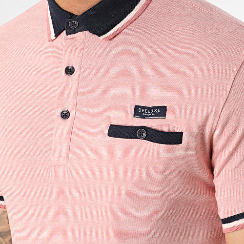 Polo Manches Courtes Drexler Rose Chiné