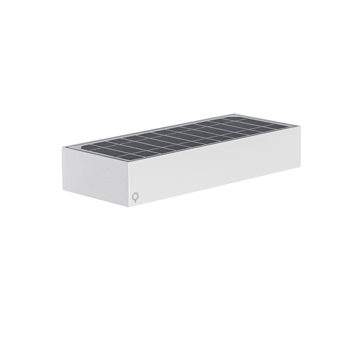 Buiten wandlamp wit met dimlicht en sensor op solar - Kayo