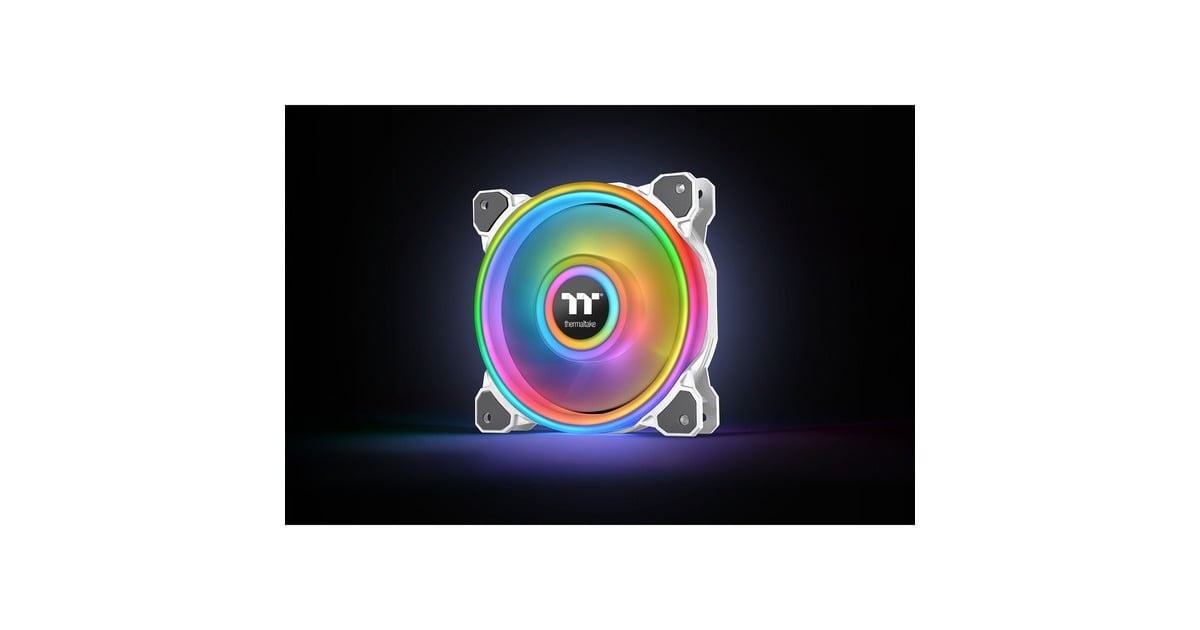 ThermaltakeRiing Quad 14 RGB Radiator Fan TT Premium Edition 3 Pack case fans  (Wit, 3 stuks, 140 x 140 x 25 mm, 3 stuks, Incl. controller)