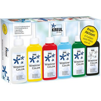 Window Color, set promo, 6 x 80 ml