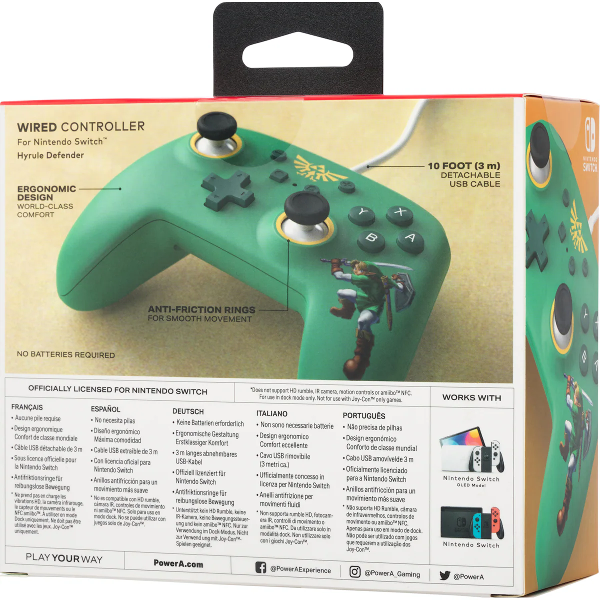 PowerA Nintendo Switch USB kablet kontroller Zelda Edition