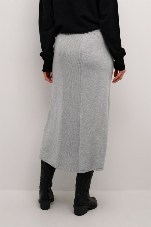 Cream CRDela Knit Skirt Grey melange